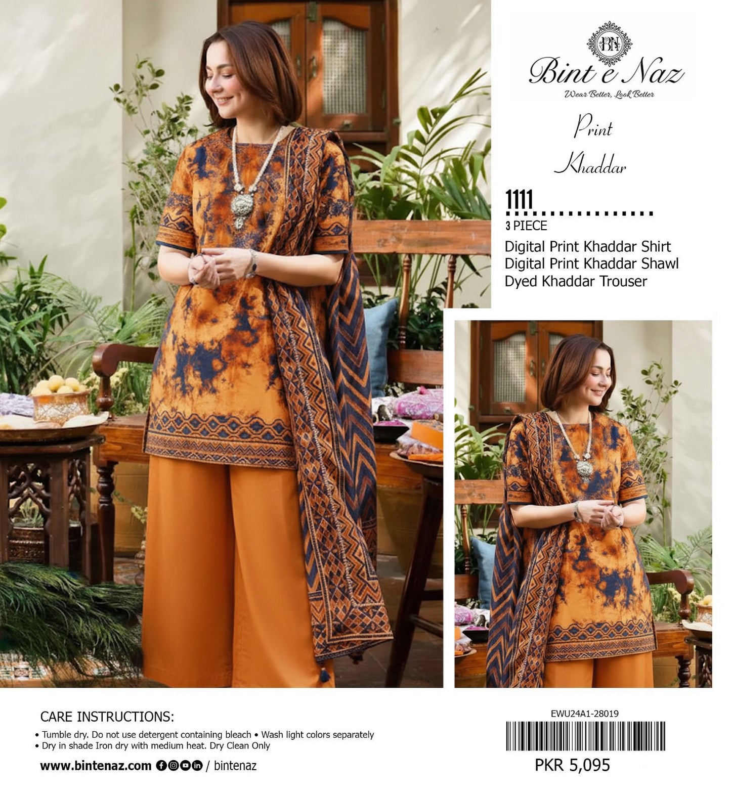 3pc Khaddar Bint e Naaz-ZI009