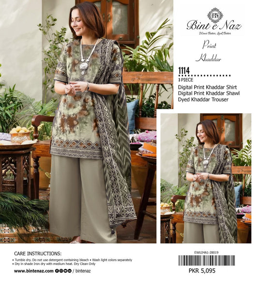 3pc Khaddar Bint e Naaz-ZI005