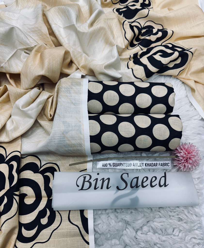 3pc Khaddar Bin Saeed-FF001