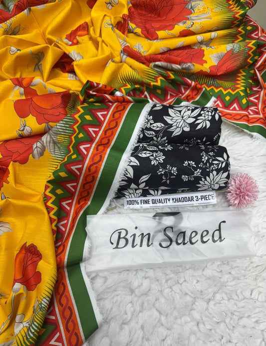 3pc Khaddar Bin Saeed-FF010