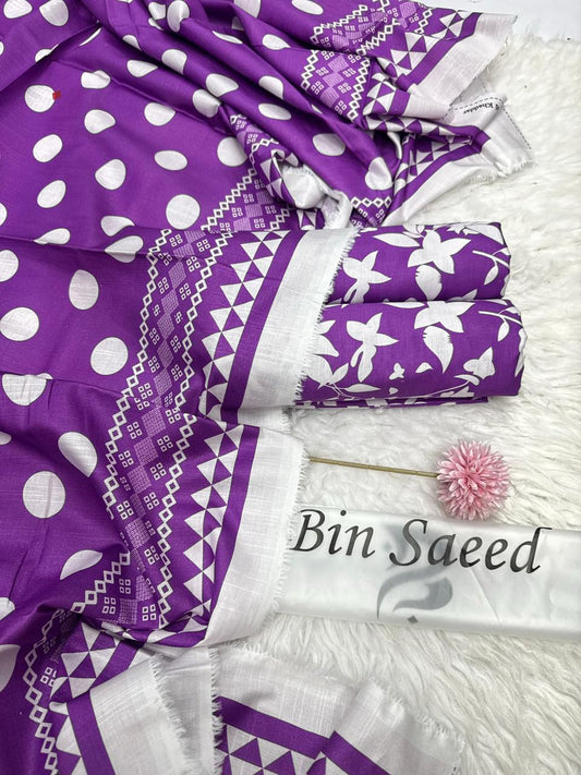 3pc Khaddar Bin Saeed-FF009