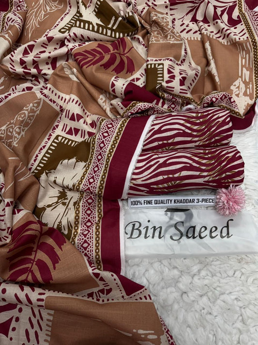 3pc Khaddar Bin Saeed-FF017