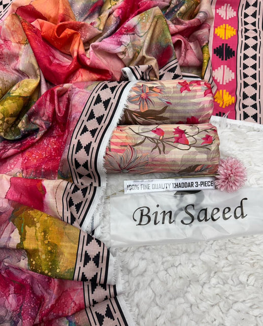 3pc Khaddar Bin Saeed-FF019