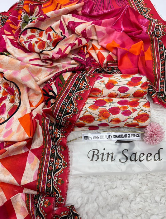 3pc Khaddar Bin Saeed-FF020