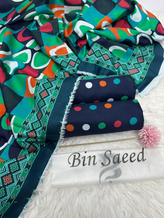 3pc Khaddar Bin Saeed-FF021