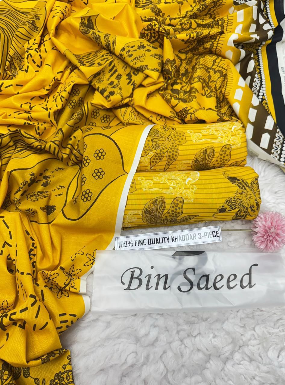 3pc Khaddar Bin Saeed-FF025