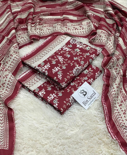 3pc Khaddar Bin Saeed-AH027