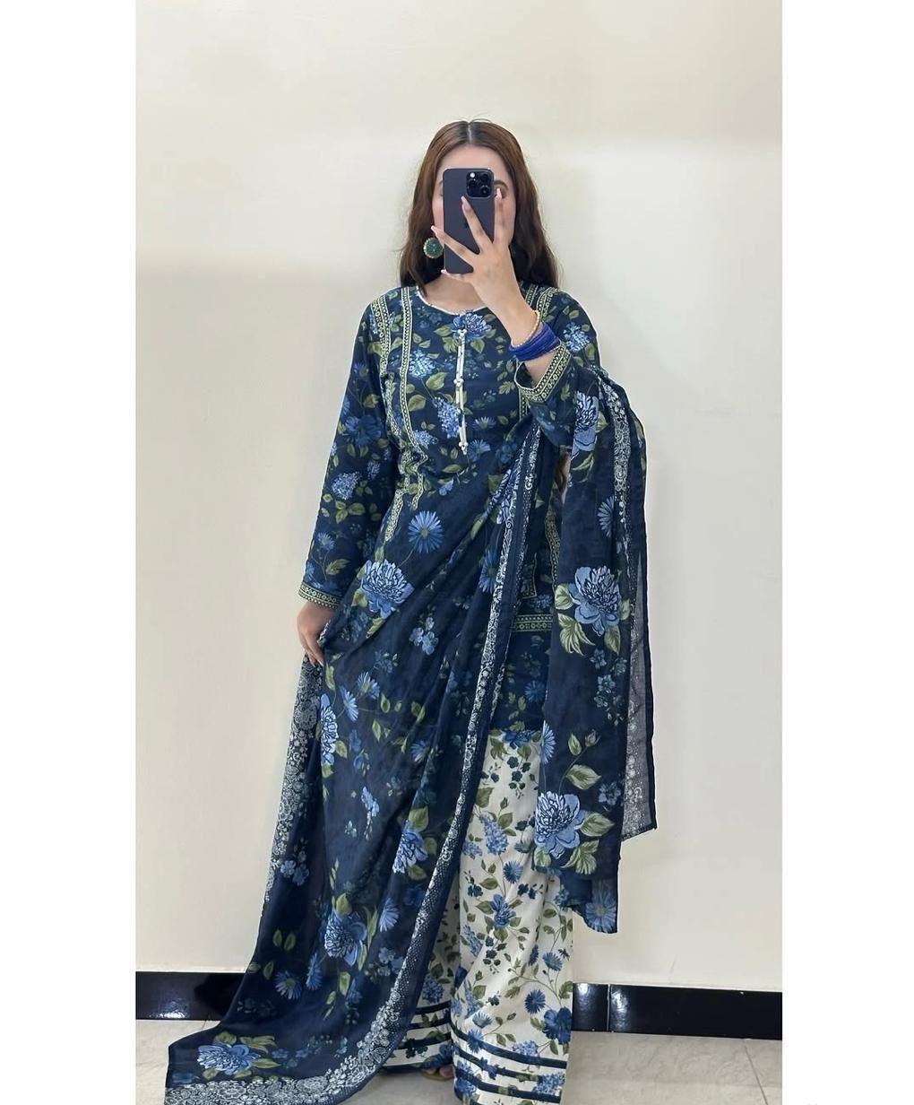 3pc Khaddar Bin Saeed-AH029