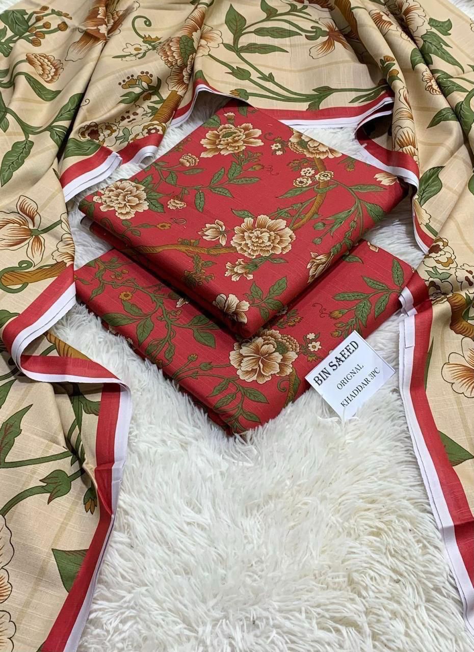 3pc Khaddar Bin Saeed-AH031