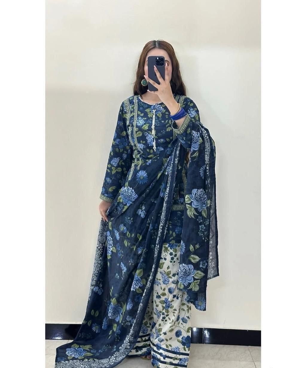 3pc Khaddar Bin Saeed-AH033