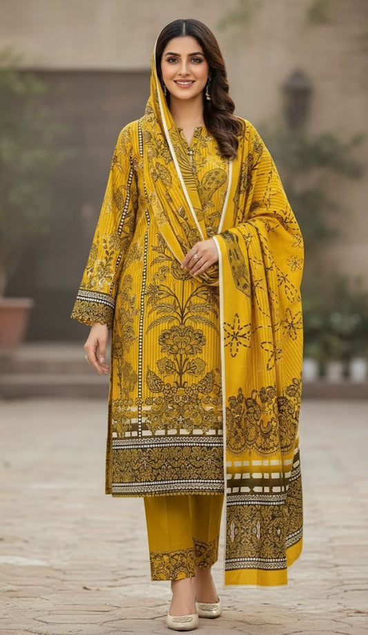 3pc Khaddar Bin Saeed-AH037