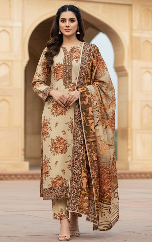 3pc Khaddar Bin Saeed-AH038