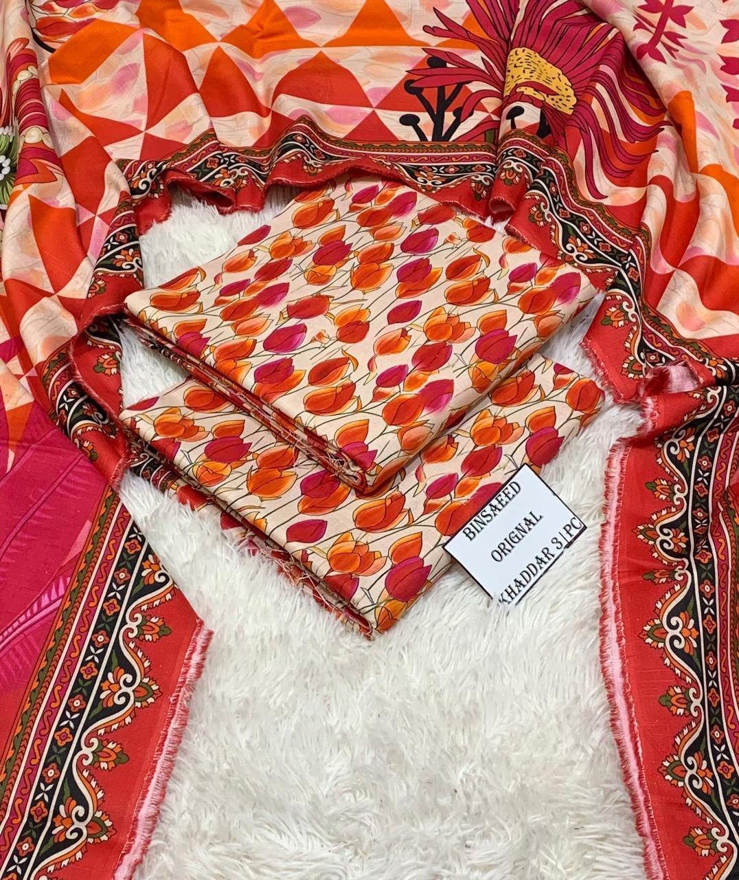 3pc Khaddar Bin Saeed-AH040