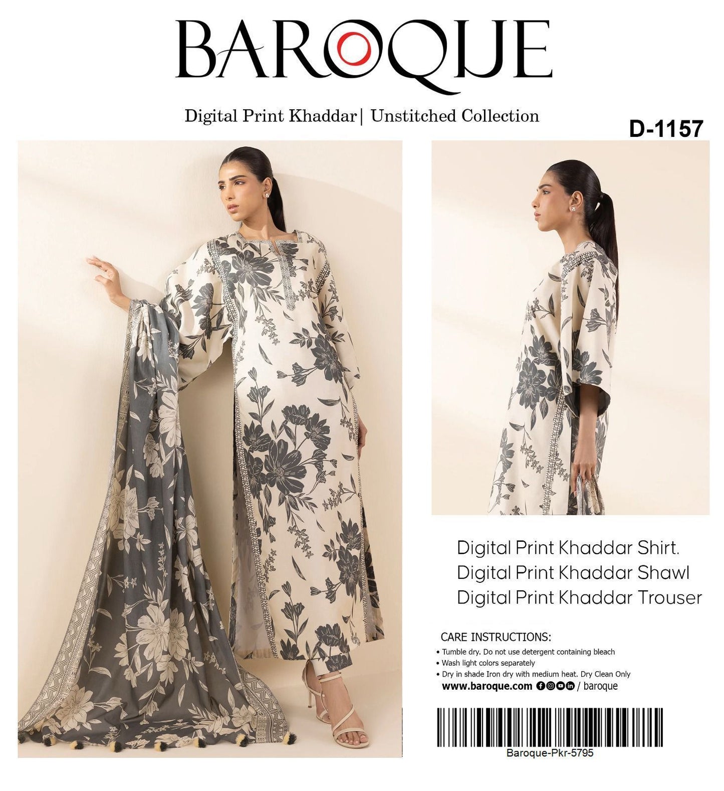 3pc Khaddar Baroque-ZI005
