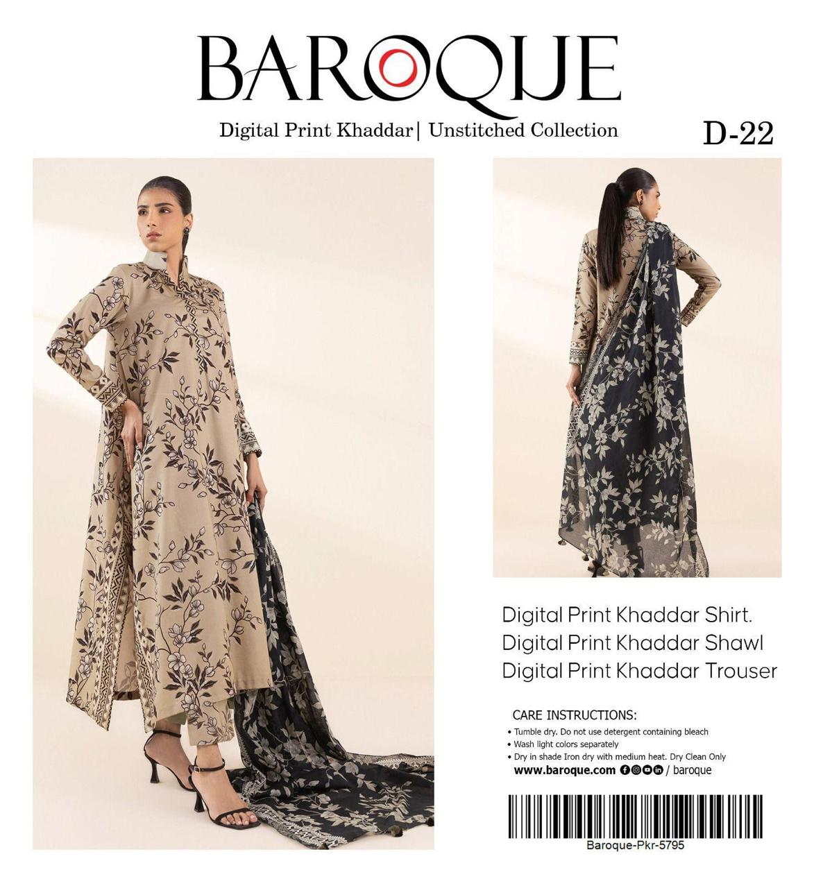 3pc Khaddar Baroque-ZI023