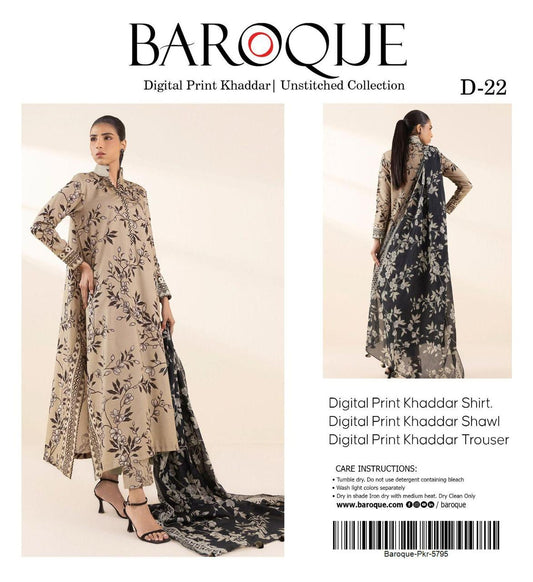 3pc Khaddar Baroque-ZI023