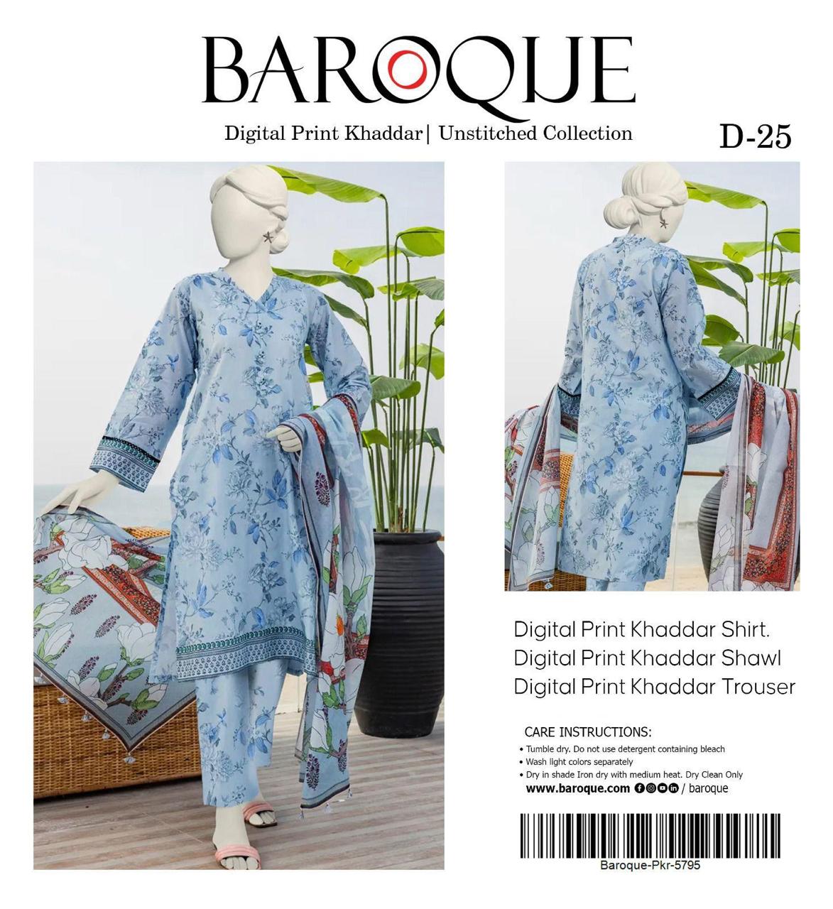 3pc Khaddar Baroque-ZI029