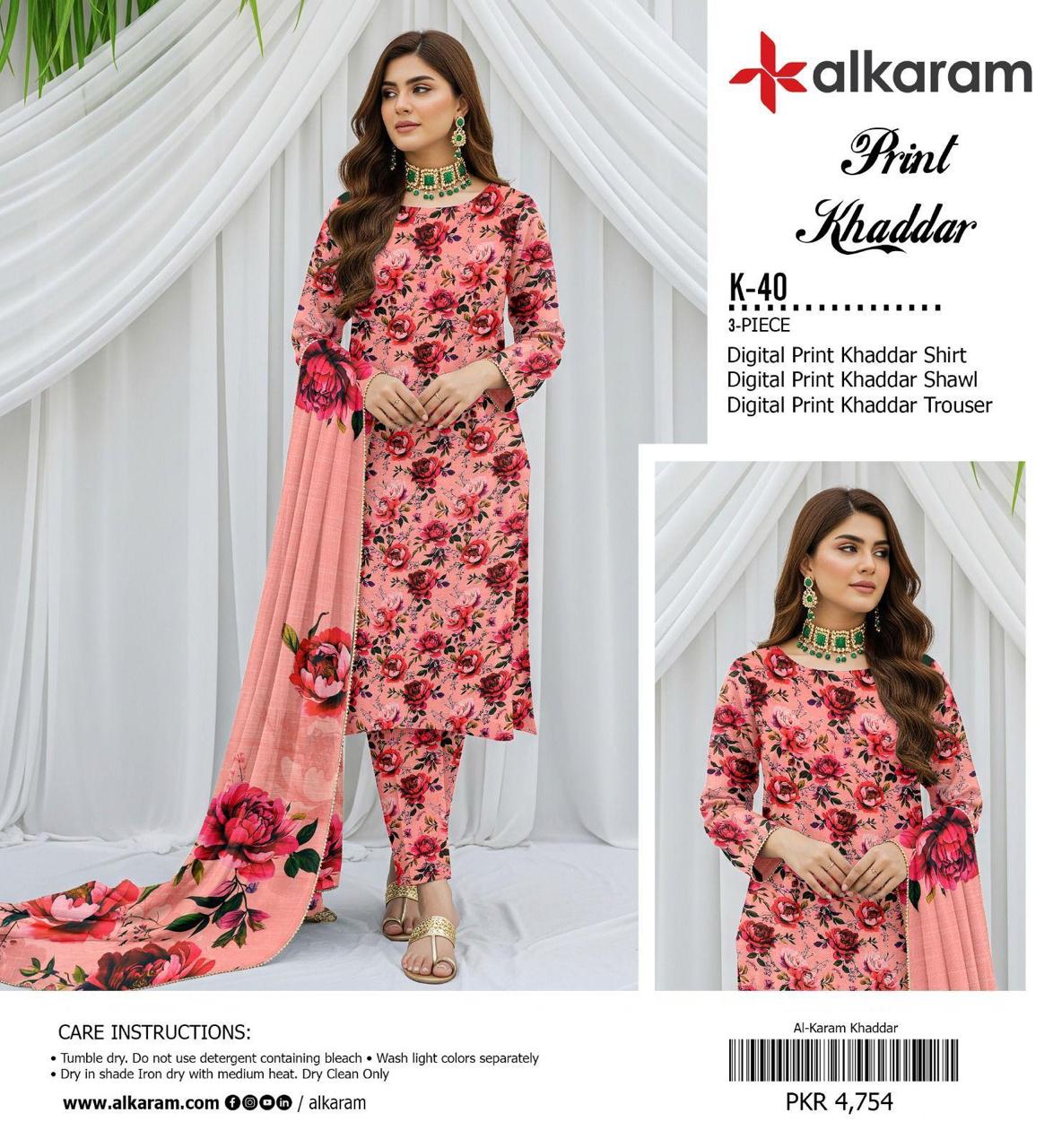 3pc Khaddar Alkaram-ZI005