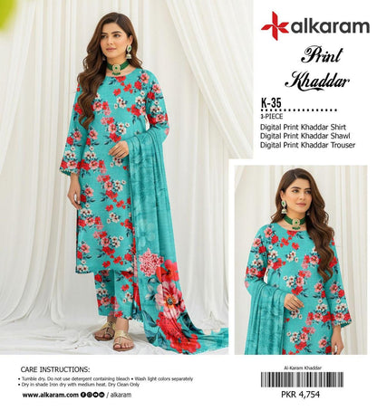 3pc Khaddar Alkaram-ZI006