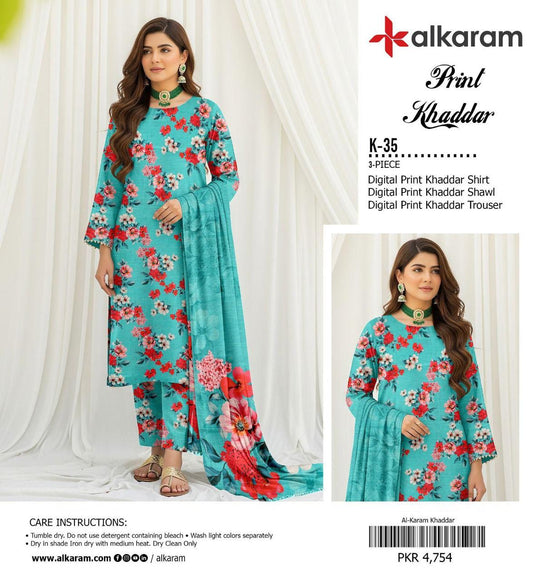 3pc Khaddar Alkaram-ZI006
