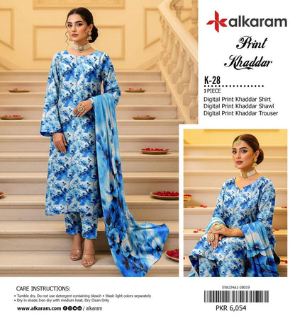 3pc Khaddar Alkaram-ZI008