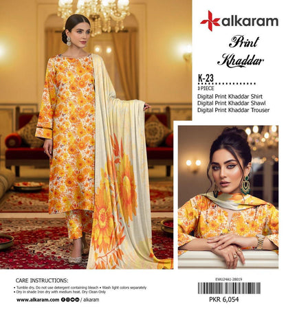 3pc Khaddar Alkaram-ZI011