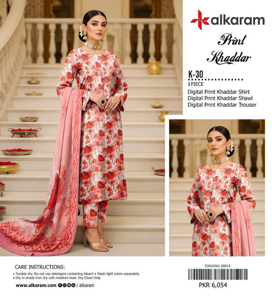 3pc Khaddar Alkaram-ZI013