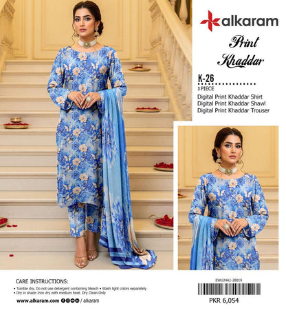 3pc Khaddar Alkaram-ZI014