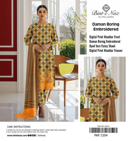 3pc Khaddar Bint e Naaz-ZI001