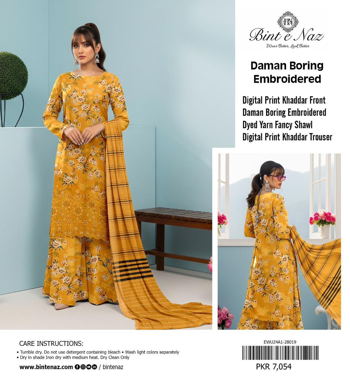 3pc Khaddar Bint e Naaz-ZI009