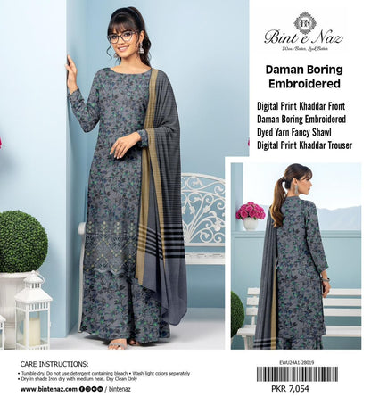 3pc Khaddar Bint e Naaz-ZI011